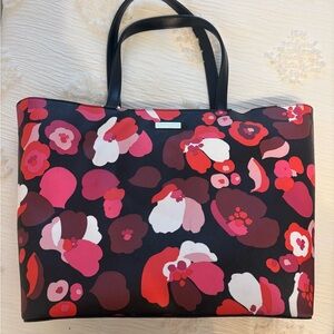 Kate Spade Floral Black Tote Bag